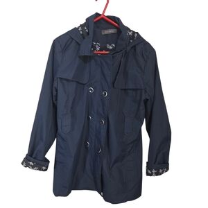 Suzy Shier Navy Trench Coat size XL